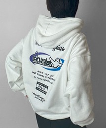 【MARK GONZALES / マークゴンザレス】別注 ビッグシルエット イラストバックプリント プルオーバーパーカー フーディー カットソー ユニセックス