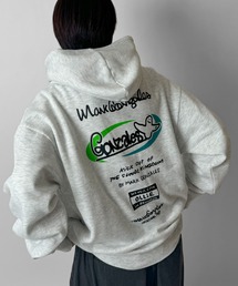 【MARK GONZALES / マークゴンザレス】別注 ビッグシルエット イラストバックプリント プルオーバーパーカー フーディー カットソー ユニセックス