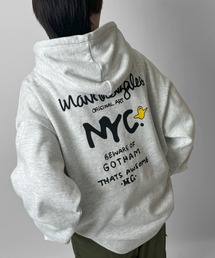【MARK GONZALES / マークゴンザレス】別注 ビッグシルエット イラストバックプリント プルオーバーパーカー フーディー カットソー ユニセックス