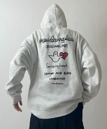 【MARK GONZALES / マークゴンザレス】別注 ビッグシルエット イラストバックプリント プルオーバーパーカー フーディー カットソー ユニセックス