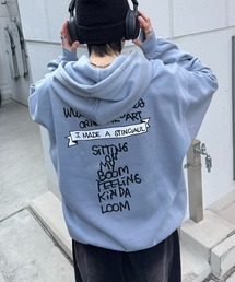 Mark Gonzales（マーク・ゴンザレス）の「【MARK GONZALES / マークゴンザレス】別注 ビッグシルエット イラストバックプリント プルオーバーパーカー フーディー カットソー ユニセックス（パーカー）」