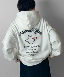 【MARK GONZALES / マークゴンザレス】別注 ビッグシルエット イラストバックプリント プルオーバーパーカー フーディー カットソー ユニセックス
