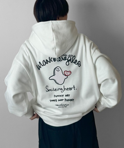 Mark Gonzales(マーク・ゴンザレス)の「【MARK GONZALES / マークゴンザレス】別注 ビッグシルエット イラストバックプリント プルオーバーパーカー フーディー カットソー ユニセックス(パーカー・メンズ・グリーン系その他3/グリーン系その他2/ブルー系その他/グリーン系その他/ミント/ベージュ/ベージュ系その他4/ホワイト系その他3/ホワイト系その他/ベージュ系その他/ホワイト/ブルー系その他2/サックスブルー/ブラック/ホワイト系その他4/ブラック系その他3/ベージュ系その他3/ホワイト系その他2/ブラック系その他/ホワイト系その他5/ホワイト系その他6/ブラック系その他5/ブラック系その他6/ライトグレー系5/ライトグレー系6/ホワイト系1/ホワイト系2/ブラック系1/ホワイト系その他7/ブラック系その他7/ブラック系2/ライトグレー系1/ライトグレー系2/ライトグレー系7/グレー系3/グレー系4/ホワイト系3/ブラック系4/ブラック系3/ホワイト系4/ブラック系その他4・XL/M/L)」の8枚目の写真