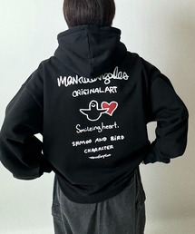 【MARK GONZALES / マークゴンザレス】別注 ビッグシルエット イラストバックプリント プルオーバーパーカー フーディー カットソー ユニセックス