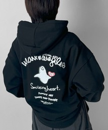 【MARK GONZALES / マークゴンザレス】別注 ビッグシルエット イラストバックプリント プルオーバーパーカー フーディー カットソー ユニセックス