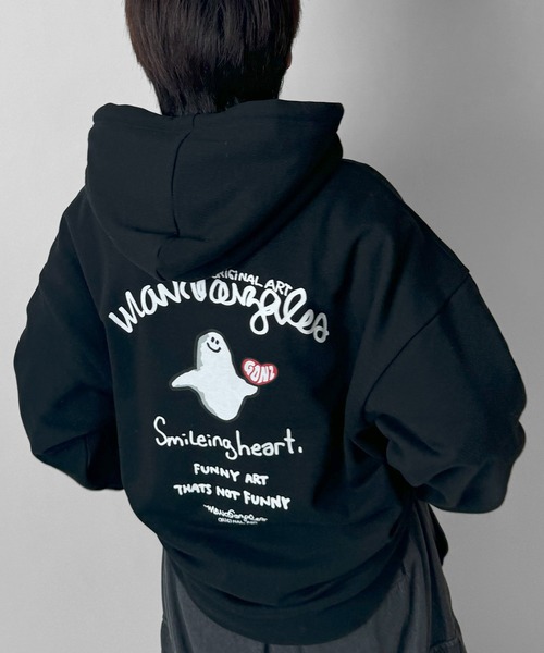 Mark Gonzales(マーク・ゴンザレス)の「【MARK GONZALES / マークゴンザレス】別注 ビッグシルエット イラストバックプリント プルオーバーパーカー フーディー カットソー ユニセックス(パーカー・メンズ・グリーン系その他3/グリーン系その他2/ブルー系その他/グリーン系その他/ミント/ベージュ/ベージュ系その他4/ホワイト系その他3/ホワイト系その他/ベージュ系その他/ホワイト/ブルー系その他2/サックスブルー/ブラック/ホワイト系その他4/ブラック系その他3/ベージュ系その他3/ホワイト系その他2/ブラック系その他/ホワイト系その他5/ホワイト系その他6/ブラック系その他5/ブラック系その他6/ライトグレー系5/ライトグレー系6/ホワイト系1/ホワイト系2/ブラック系1/ホワイト系その他7/ブラック系その他7/ブラック系2/ライトグレー系1/ライトグレー系2/ライトグレー系7/グレー系3/グレー系4/ホワイト系3/ブラック系4/ブラック系3/ホワイト系4/ブラック系その他4・XL/M/L)」の19枚目の写真