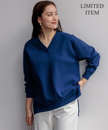 【Lサイズ限定】ヴィスコースストレッチ Vネック ニット