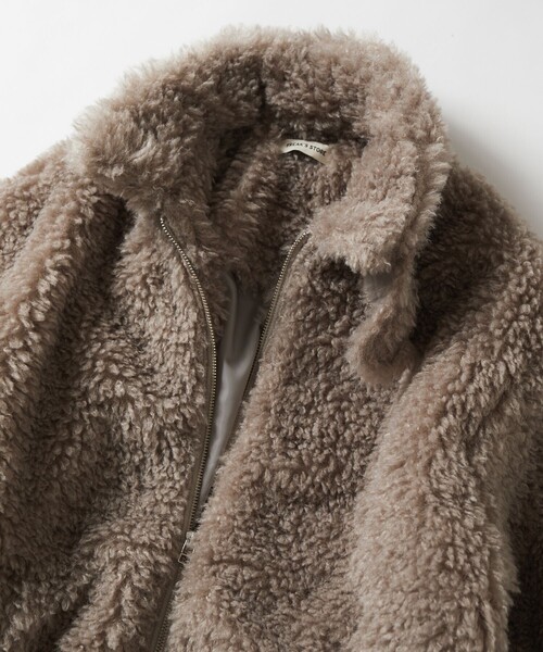 セール】限定展開 ビッグシルエット フェイクファー スタンドカラー