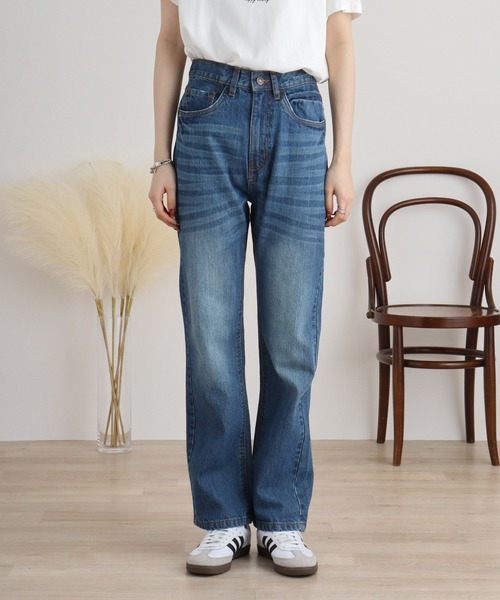 atONE（アットワン）の「スリムストレートデニムパンツ（デニム