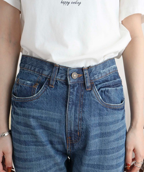 atONE(アットワン)の「スリムストレートデニムパンツ(デニムパンツ・レディース・ネイビー/ワンウォッシュ/ブルー・L/LL/3L/4L/M)」の19枚目の写真