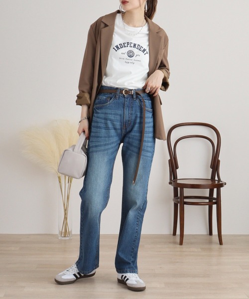 atONE（アットワン）の「スリムストレートデニムパンツ（デニム