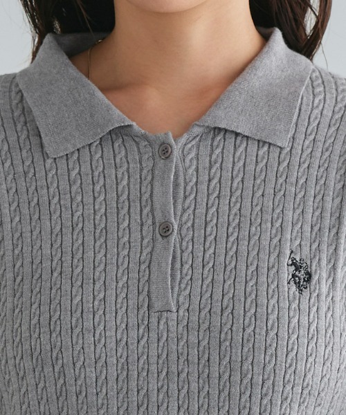 【U.S.POLO ASSN.】ケーブルポロニット（ニット/セーター）｜Pierrot（ピエロ）