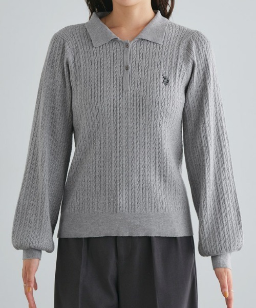 【U.S.POLO ASSN.】ケーブルポロニット（ニット/セーター）｜Pierrot（ピエロ）