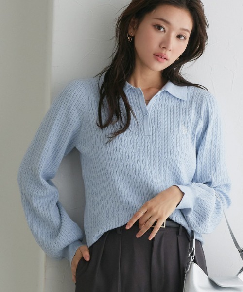 【U.S.POLO ASSN.】ケーブルポロニット（ニット/セーター）｜Pierrot（ピエロ）