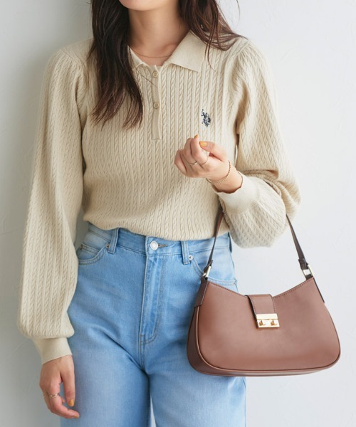 【U.S.POLO ASSN.】ケーブルポロニット（ニット/セーター）｜Pierrot（ピエロ）