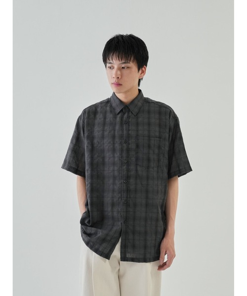 チェック 半袖 シャツ ユニセックス カジュアル トップス cr9620 セール】チェックシャツ 半袖 ユニセックス(シャツ/ブラウス