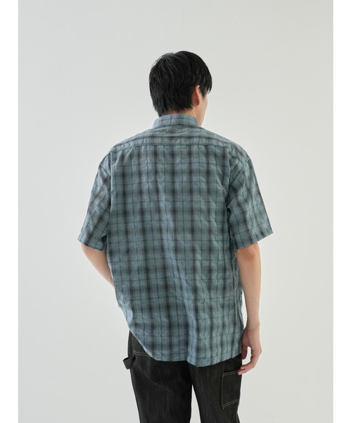 セール】チェックシャツ 半袖 ユニセックス（シャツ/ブラウス
