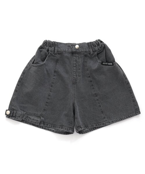 algy(アルジー)の「スソデザインデニムショーパン(デニムパンツ・キッズ・サックスブルー/ブラック/グレー・SMALL/MEDIUM/X-SMALL/XX-SMALL)」の6枚目の写真