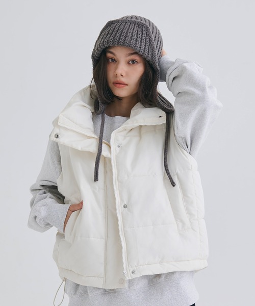 coca（coca）（コカ）の「ニットフライトキャップ（ニットキャップ/ビーニー・レディース・ブラック/グレー/ベージュ・ONE SIZE）」の9枚目の写真