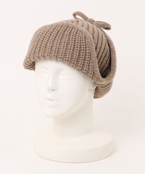 coca（coca）（コカ）の「ニットフライトキャップ（ニットキャップ/ビーニー・レディース・ブラック/グレー/ベージュ・ONE SIZE）」の20枚目の写真