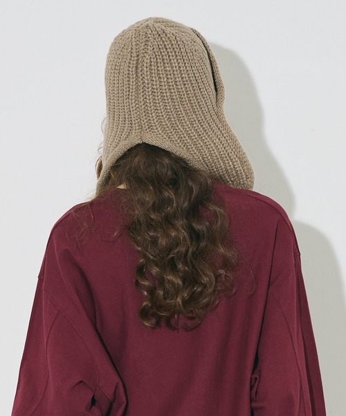 coca（coca）（コカ）の「ニットフライトキャップ（ニットキャップ/ビーニー・レディース・ブラック/グレー/ベージュ・ONE SIZE）」の19枚目の写真