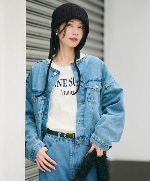 coca（coca）（コカ）の「ニットフライトキャップ（ニットキャップ/ビーニー・レディース・ブラック/グレー/ベージュ・ONE SIZE）」の18枚目の写真