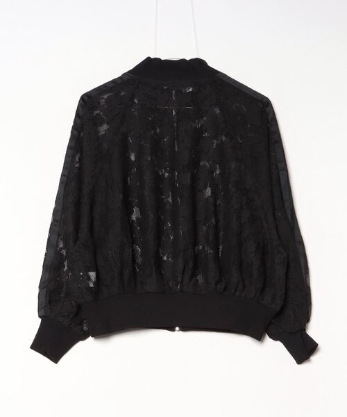 ODORATA（オドラタ）の「レース袖ラインブルゾン（ブルゾン・レディース・ブラック/ホワイト・FREE）」の3枚目の写真