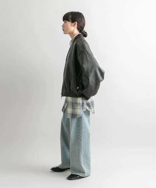 美品】【未使用に近い】KBFリバーシブルショートブルゾン カーキ