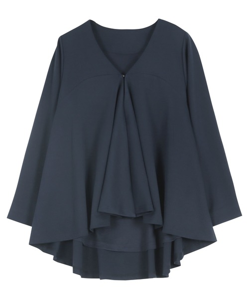 KOBE LETTUCE（コウベレタス）の「ノーカラーフレアペプラムジャケット（ノーカラージャケット・レディース・ブラック/モカ/ネイビー・M）」の9枚目の写真