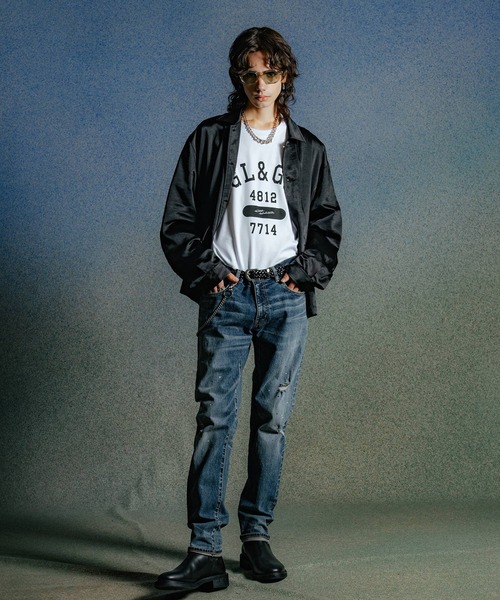 CRIMIE（クライミー）の「BORN FREE 1 SLIM STYLE GARAGE USED SELVEDGE STRETCH JEANS / BORN FREE スリムフィット ガレージユーズド セルビッチ ストレッチ デニムジーンズ パンツ（デニムパンツ・メンズ・インディゴブルー/ブラック・XXL/XL/L/M/S）」の21枚目の写真