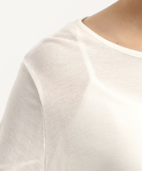 Andemiu（アンデミュウ）の「【WEB限定サイズ】クルーインナーカット247823（Tシャツ/カットソー・レディース・ブラック/オフホワイト・FREE/ﾌﾘ-）」の3枚目の写真