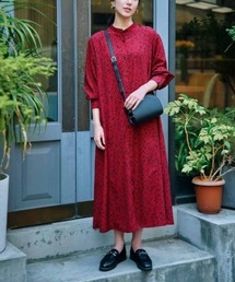 ワンピース（レッド/赤色系・花柄・ボタニカル柄）ファッション通販