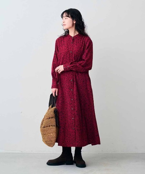 Live in comfort(リブインコンフォート)の「リブ イン コンフォート はまじとコラボ 持ってて間違いなし!花柄ワンピース(ワンピース・レディース・ブラック系その他/レッド・LL/M/3L/L/4L/S/MP)」の16枚目の写真