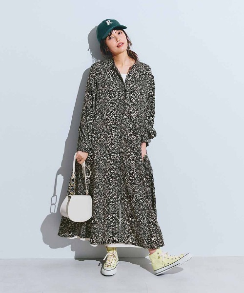 Live in comfort(リブインコンフォート)の「リブ イン コンフォート はまじとコラボ 持ってて間違いなし!花柄ワンピース(ワンピース・レディース・ブラック系その他/レッド・LL/M/3L/L/4L/S/MP)」の19枚目の写真