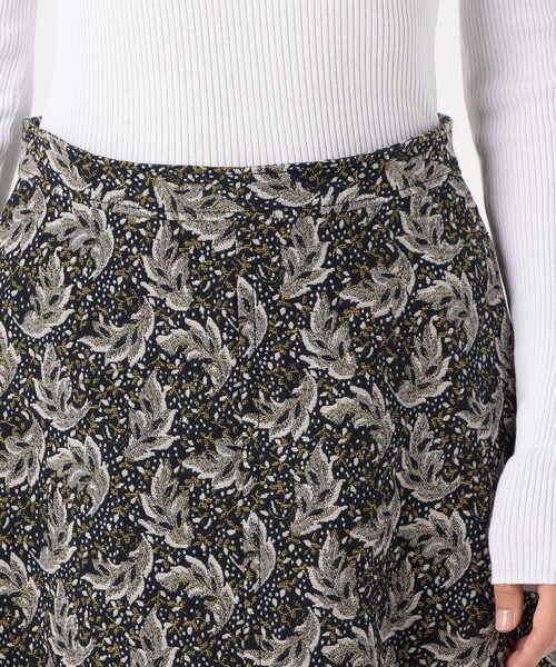 【セール】コットンポリエステルプリント Aラインロングスカート（スカート）｜SOULEIADO（ソレイアード）