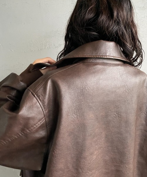 アーミーツイル ブラックレザージャケット ARMY TWILL（アーミーツイル） メンズ レザージャケット ヴィーガン