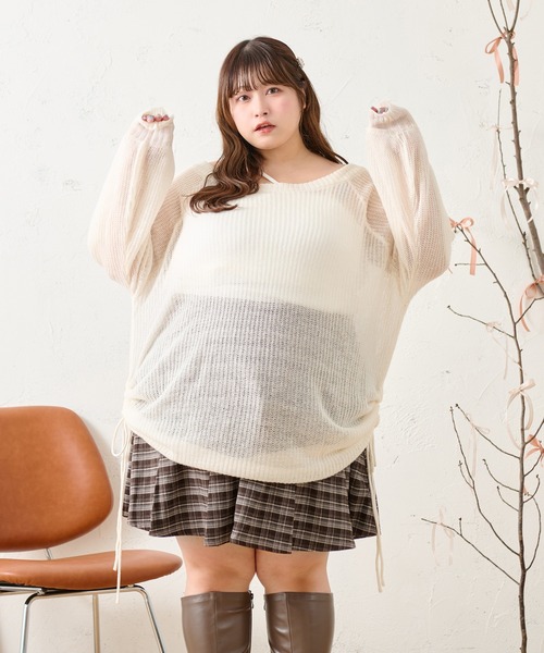 Louiosy(ルオシー)の「【大きいサイズ】チェックプリーツミニスカート(スカート・レディース・ピンク/ダークブラウン/ブラック・X-LARGE/3L/4L)」の15枚目の写真