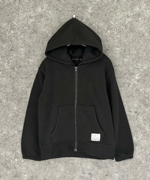 THE CASUAL（カジュアル）の「綿タッチ　裏起毛　ちょいBIG ZIPパーカー（パーカー・キッズ・チャコール/ベージュ/オートミール/ブラック/杢グレー/ヘザーチャコール・110cm/120cm/130cm/140cm/150cm/160cm）」の7枚目の写真