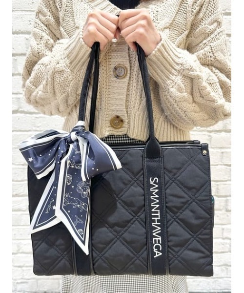 大人気!! SAMANTHAVEGA ロゴテープオールマルチA4トートバッグ シンプルBOXA4トートバッグ (大)(FREE グレー): SAMANTHAVEGA