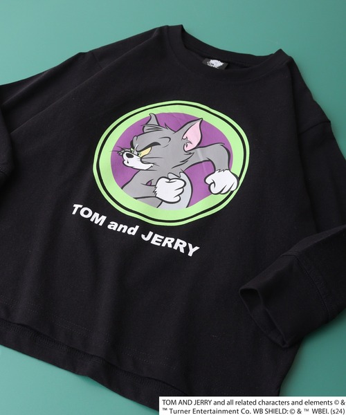 Tom&Jerry(トムアンドジェリー)の「TOM&JERRY バックプリント オーバーTシャツ KIDS(Tシャツ/カットソー・キッズ・チャコール/ベージュ/パープル/オフホワイト/杢グレー/ダークグリーン/ホワイト系1/ブラック/オレンジ/ベージュ系1/ホワイト系3/チャコールグレー/ネイビー/ダークグリーン系1/ブラック系1/ホワイト系2・120/130/140/150/160/110)」の7枚目の写真