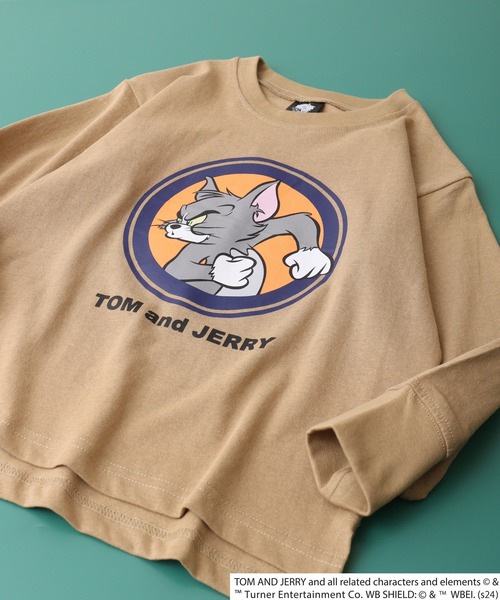 Tom&Jerry(トムアンドジェリー)の「TOM&JERRY バックプリント オーバーTシャツ KIDS(Tシャツ/カットソー・キッズ・チャコール/ベージュ/パープル/オフホワイト/杢グレー/ダークグリーン/ホワイト系1/ブラック/オレンジ/ベージュ系1/ホワイト系3/チャコールグレー/ネイビー/ダークグリーン系1/ブラック系1/ホワイト系2・120/130/140/150/160/110)」の12枚目の写真