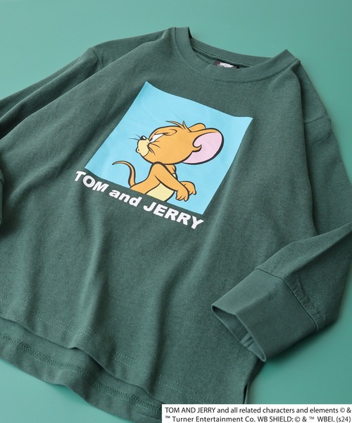 Tom&Jerry(トムアンドジェリー)の「TOM&JERRY バックプリント オーバーTシャツ KIDS(Tシャツ/カットソー・キッズ・チャコール/ベージュ/パープル/オフホワイト/杢グレー/ダークグリーン/ホワイト系1/ブラック/オレンジ/ベージュ系1/ホワイト系3/チャコールグレー/ネイビー/ダークグリーン系1/ブラック系1/ホワイト系2・120/130/140/150/160/110)」の14枚目の写真