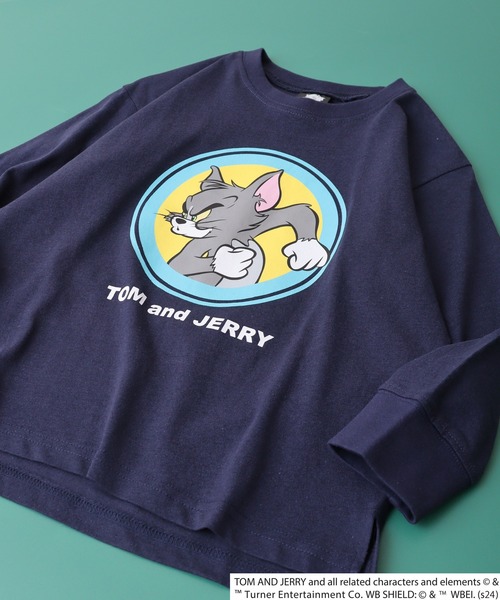 Tom&Jerry(トムアンドジェリー)の「TOM&JERRY バックプリント オーバーTシャツ KIDS(Tシャツ/カットソー・キッズ・チャコール/ベージュ/パープル/オフホワイト/杢グレー/ダークグリーン/ホワイト系1/ブラック/オレンジ/ベージュ系1/ホワイト系3/チャコールグレー/ネイビー/ダークグリーン系1/ブラック系1/ホワイト系2・120/130/140/150/160/110)」の15枚目の写真