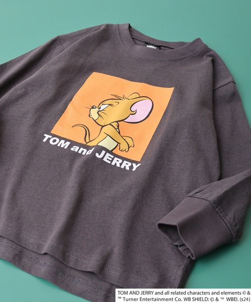 Tom&Jerry(トムアンドジェリー)の「TOM&JERRY バックプリント オーバーTシャツ KIDS(Tシャツ/カットソー・キッズ・チャコール/ベージュ/パープル/オフホワイト/杢グレー/ダークグリーン/ホワイト系1/ブラック/オレンジ/ベージュ系1/ホワイト系3/チャコールグレー/ネイビー/ダークグリーン系1/ブラック系1/ホワイト系2・120/130/140/150/160/110)」の8枚目の写真