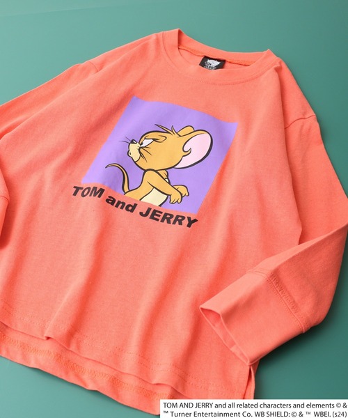 Tom&Jerry(トムアンドジェリー)の「TOM&JERRY バックプリント オーバーTシャツ KIDS(Tシャツ/カットソー・キッズ・チャコール/ベージュ/パープル/オフホワイト/杢グレー/ダークグリーン/ホワイト系1/ブラック/オレンジ/ベージュ系1/ホワイト系3/チャコールグレー/ネイビー/ダークグリーン系1/ブラック系1/ホワイト系2・120/130/140/150/160/110)」の16枚目の写真