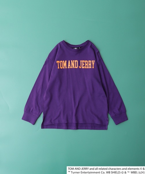 Tom&Jerry(トムアンドジェリー)の「TOM&JERRY バックプリント オーバーTシャツ KIDS(Tシャツ/カットソー・キッズ・チャコール/ベージュ/パープル/オフホワイト/杢グレー/ダークグリーン/ホワイト系1/ブラック/オレンジ/ベージュ系1/ホワイト系3/チャコールグレー/ネイビー/ダークグリーン系1/ブラック系1/ホワイト系2・120/130/140/150/160/110)」の21枚目の写真