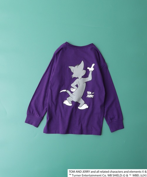 Tom&Jerry(トムアンドジェリー)の「TOM&JERRY バックプリント オーバーTシャツ KIDS(Tシャツ/カットソー・キッズ・チャコール/ベージュ/パープル/オフホワイト/杢グレー/ダークグリーン/ホワイト系1/ブラック/オレンジ/ベージュ系1/ホワイト系3/チャコールグレー/ネイビー/ダークグリーン系1/ブラック系1/ホワイト系2・120/130/140/150/160/110)」の22枚目の写真