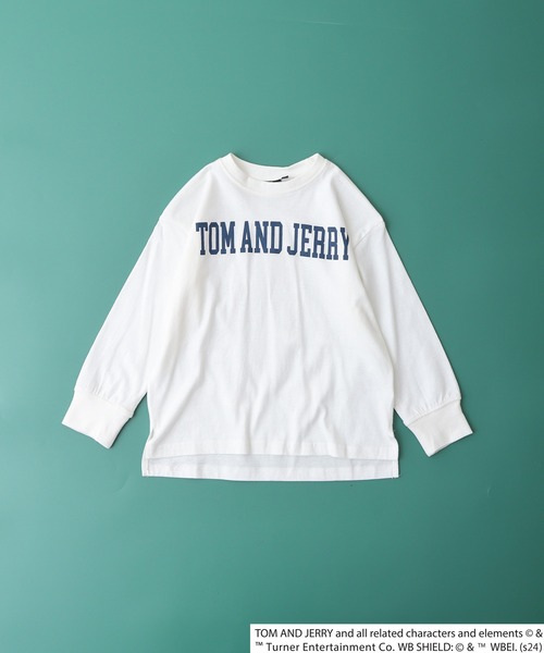 Tom&Jerry(トムアンドジェリー)の「TOM&JERRY バックプリント オーバーTシャツ KIDS(Tシャツ/カットソー・キッズ・チャコール/ベージュ/パープル/オフホワイト/杢グレー/ダークグリーン/ホワイト系1/ブラック/オレンジ/ベージュ系1/ホワイト系3/チャコールグレー/ネイビー/ダークグリーン系1/ブラック系1/ホワイト系2・120/130/140/150/160/110)」の19枚目の写真