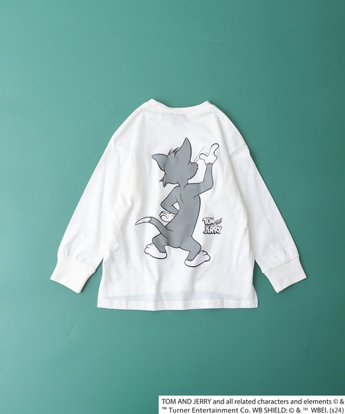 Tom&Jerry(トムアンドジェリー)の「TOM&JERRY バックプリント オーバーTシャツ KIDS(Tシャツ/カットソー・キッズ・チャコール/ベージュ/パープル/オフホワイト/杢グレー/ダークグリーン/ホワイト系1/ブラック/オレンジ/ベージュ系1/ホワイト系3/チャコールグレー/ネイビー/ダークグリーン系1/ブラック系1/ホワイト系2・120/130/140/150/160/110)」の20枚目の写真
