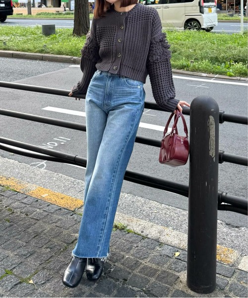 clear（クリア）の「編地切替ループニットカーディガン[大人 カジュアル 着回し力抜群]≪再入荷≫（カーディガン/ボレロ・レディース・アイボリー/チャコールグレー/ブラウン/グレイッシュベージュ・F）」の17枚目の写真